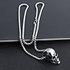 1pc Skull Necklace Titanium Steel Pendant Retro Gothic Design Unique Present for Halloween Special Occasions Lightweight #3