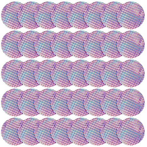 40 Pcs Bird Window Strike Prevention Stickers, Invisible Window Decals to Prevent Bird Strikes Round Adhesive Sun Catcher Stickers Waterproof and Reusable for All Types of Glass Windows (Silver)