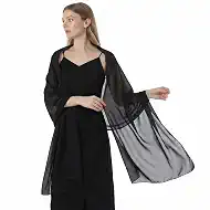 Paulno Chiffon Shawl Wrap for Women – Soft Sheer Evening Dress Scarf & Wedding Bridal Pashmina