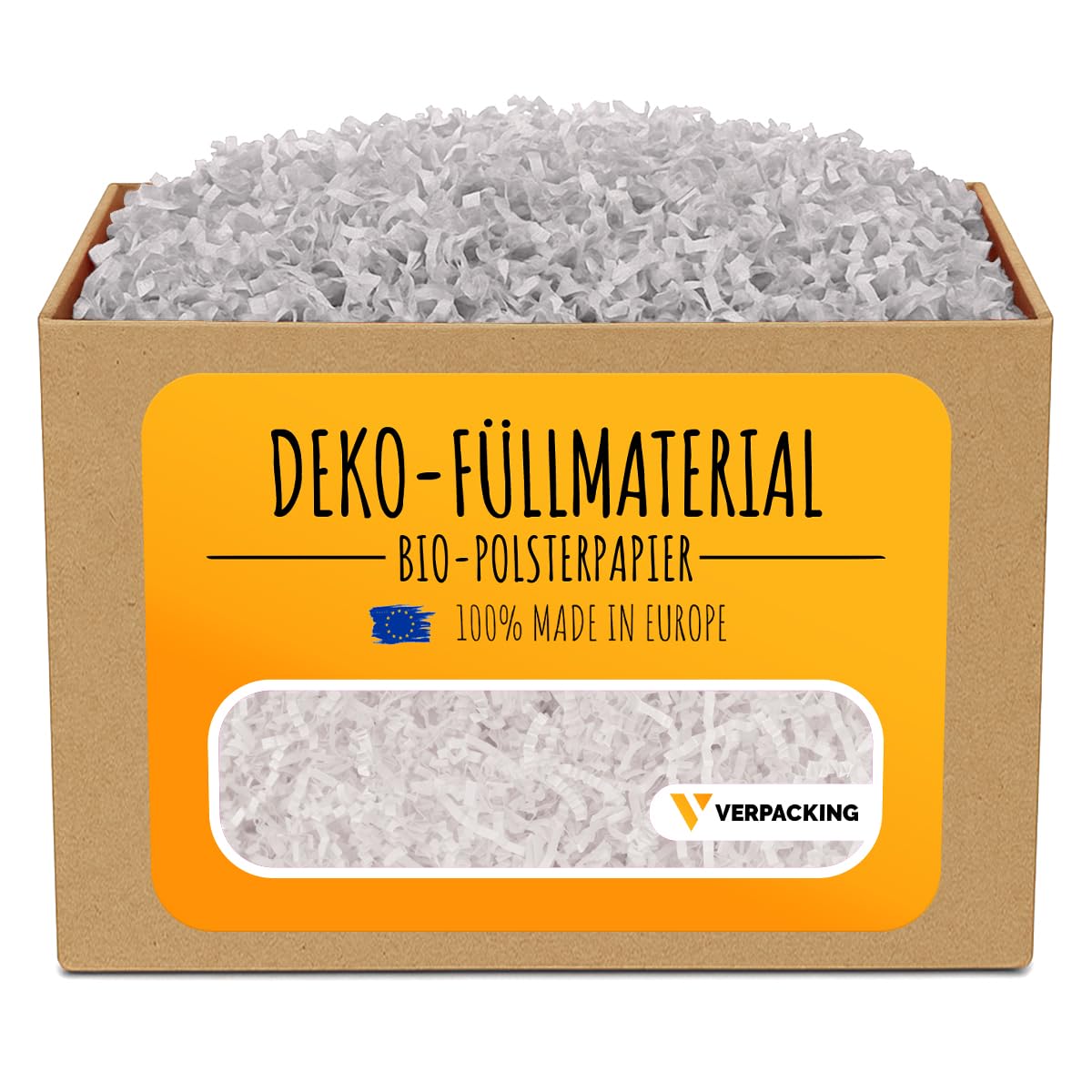 verpacking Papier Froissé Déchiqueté [Couleur et quantité au choix] rembourrage en papier 100% recyclé, Frisure pour Emballage Blanc 2 kg