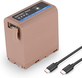 NEEWER NP-F970 Replacement Battery 7800mAh, Rechargeable NP-F Battery Compatible with Sony NP-F550 750 950 970 with 20W Type C PD Fast Charging LED Indicators for Camcorder LED Light Monitor, TP-F970