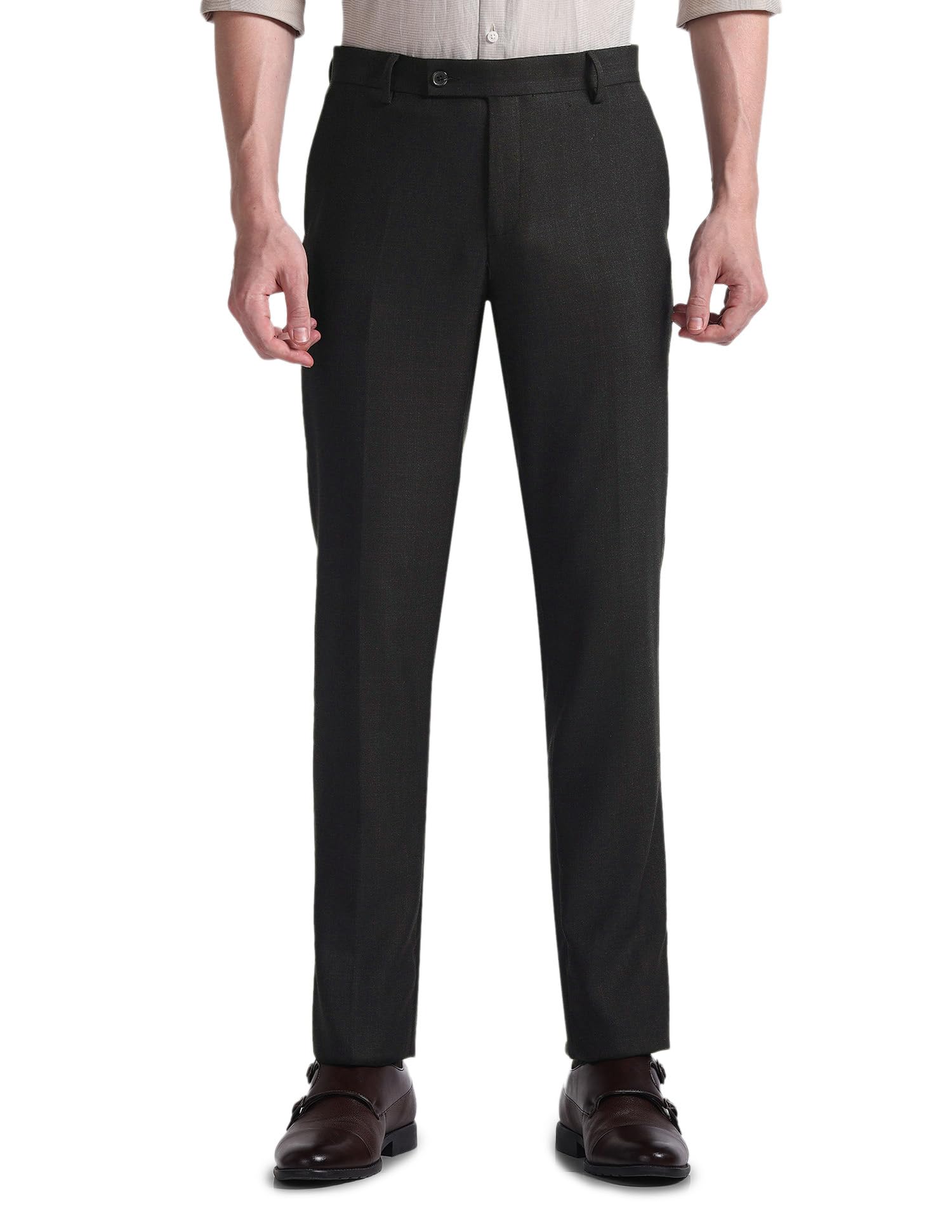 arrow Tailored Fit Dobby Trousers-picture-33