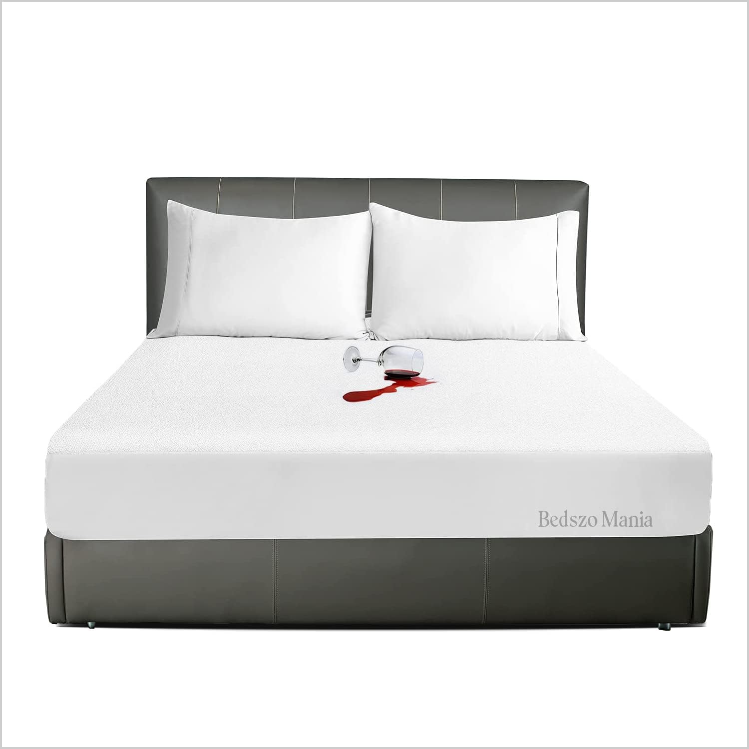 Bedszo Mania Alaskan King 108x108” Mattress Cover, 12” Deep