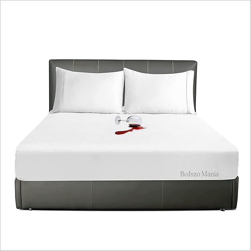 EmperorWyoming King tamaño King 84 x 84 pulgadas con bolsillo profundo de 24 pulgadas de profundidad, funda protectora de colchón de color blanco