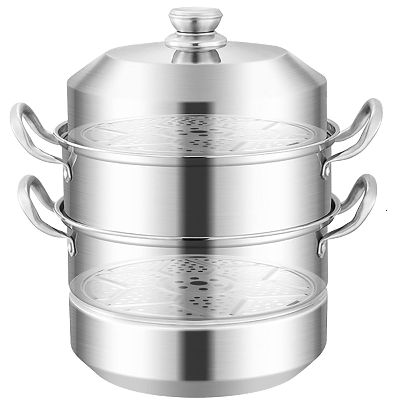 GTHTUHFD Commercial Steamer Pot 304 Stainless Steel, Thickened Large For Steaming, Cooking & Stewing,32Cm,32Cm (Size_Name 32Cm),size_name-32cm