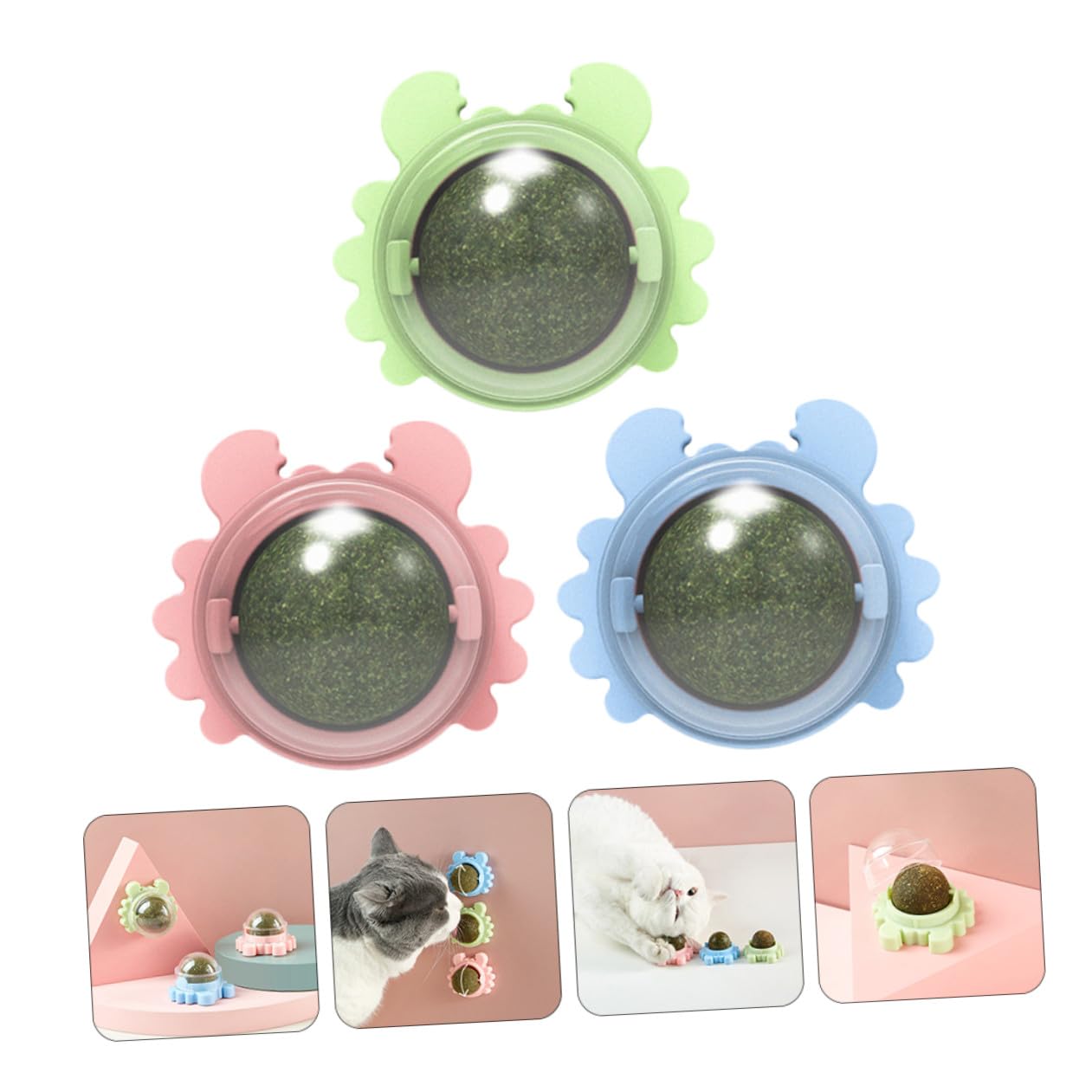 DOITOOL 9piezas Juguete Interactivo para Gatos De De Catnip para Limpiar Dientes y para Mantener El Interés Salud De Tu Mascota