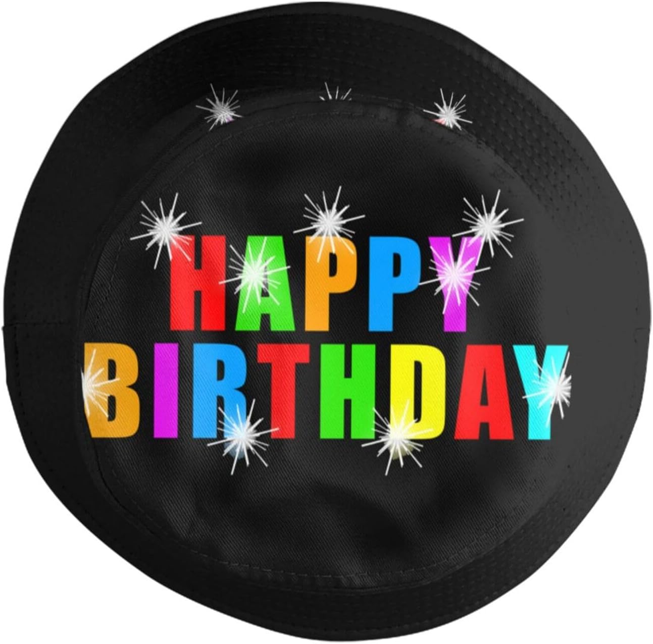 Happy Birthday Printed Bucket Hats Beach Sun Hat for Unisex Summer Travel Outdoor Cap - Image 4