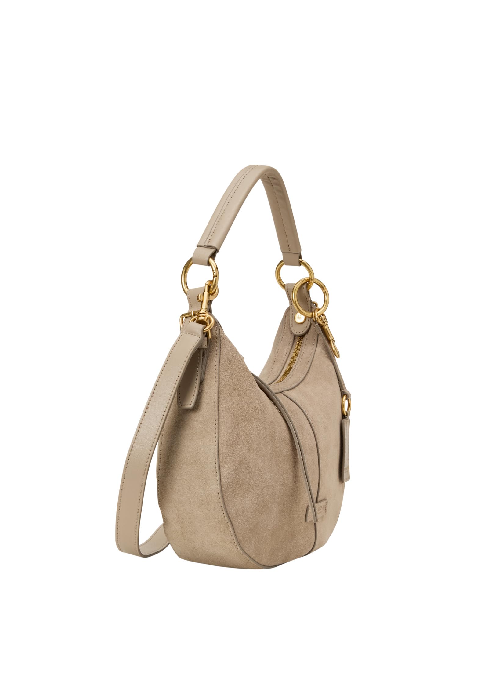 Marc O'Polo Pelle borsa a tracolla Pernille Hobo Bag Earthy Taupe grigio talpa