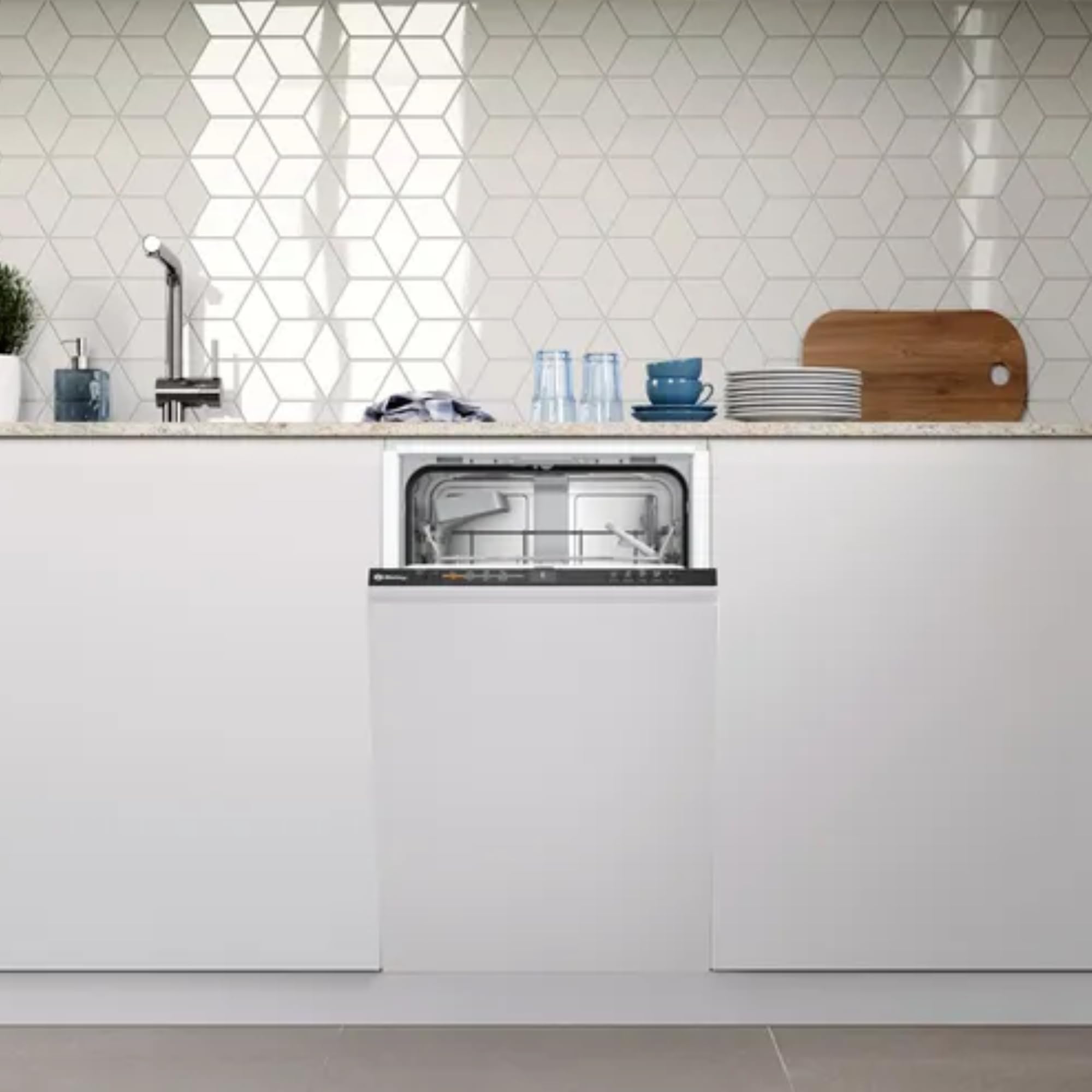 Balay Lave-vaisselle, Intégrable, 45 cm, Moteur ExtraSilencieux, Home Connect, Infolight, Installation en Haut, 3VT4031NA