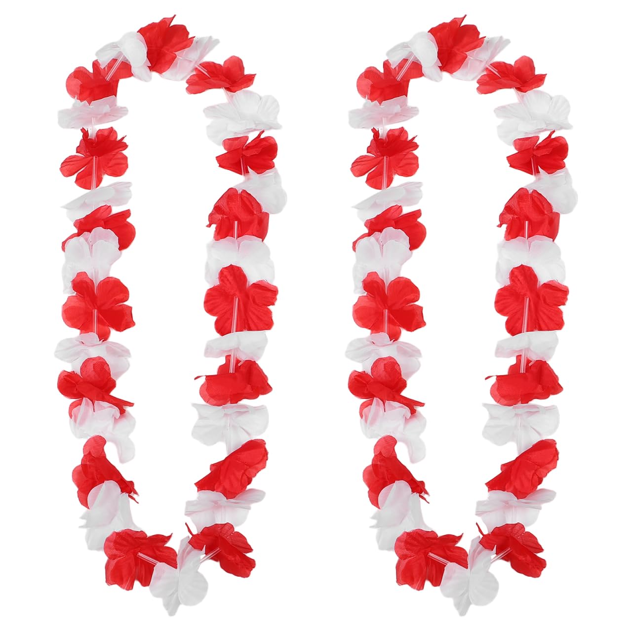 BESPORTBLE 2Pcs Hawaiian Leis Necklace Red Tropical Garland for Beach Party Decorations National Day Celebrations Hawaiian Party Supplies