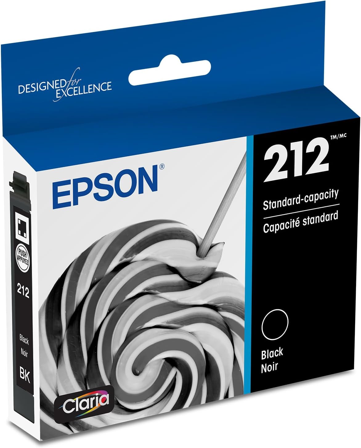 212 Claria Ink Standard Capacity Black Cartridge (T212120-S) Works with WorkForce WF-2830, 2850 and Expression XP-4100, 4105
