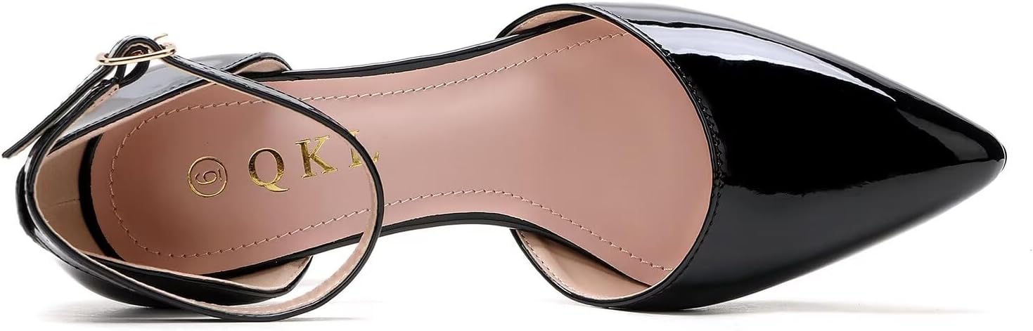 QKL Women's Closed Toe Pointed Heels Pumps - Image 7