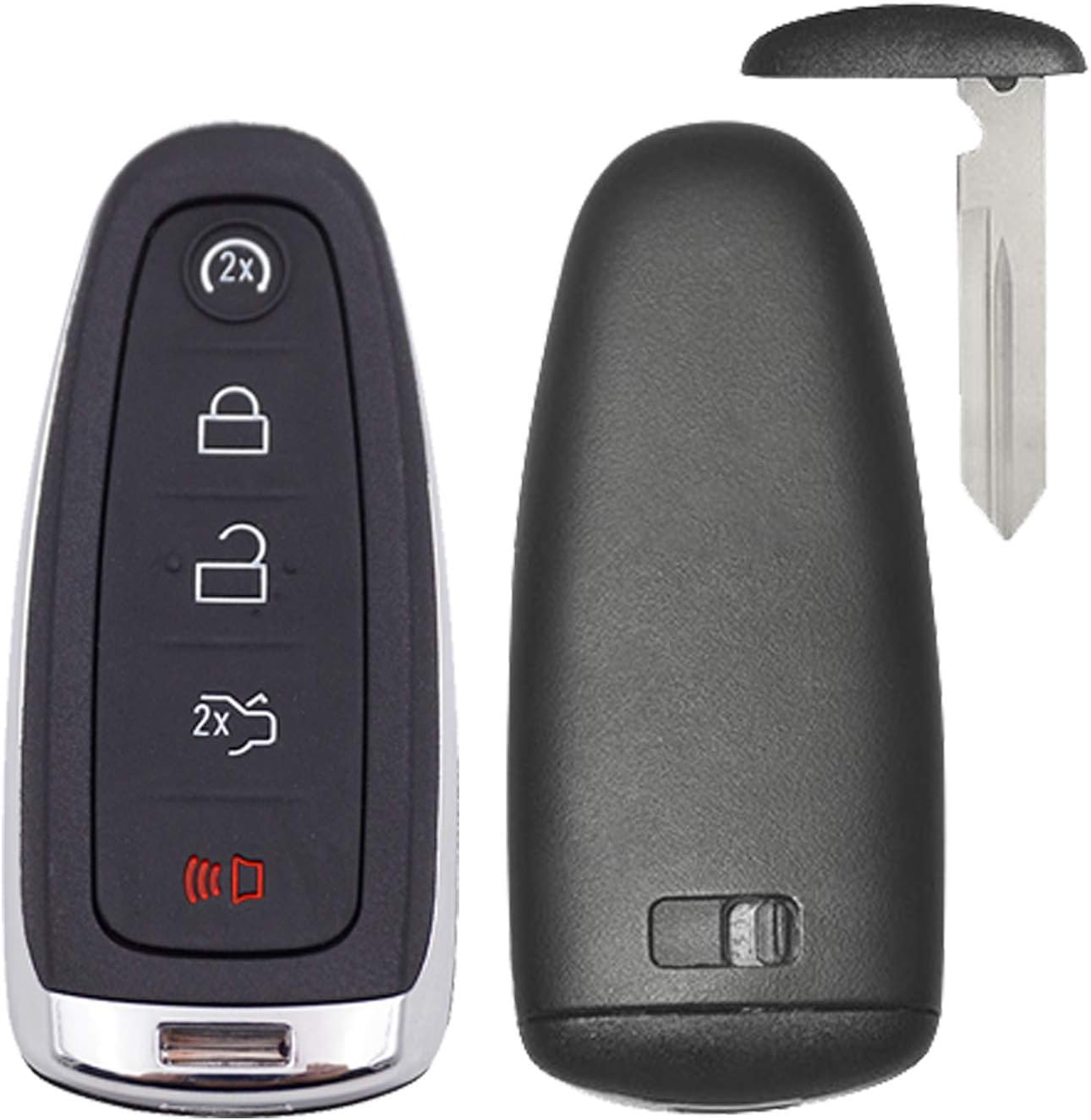 for Ford Smart Key Fob Shell Case Fit for Ford Edge Escape Explorer Focus Flex Taurus Fusion Lincoln MKS MKT MKX Replacement Keyless Entry Remote Blank Key Cover (1)