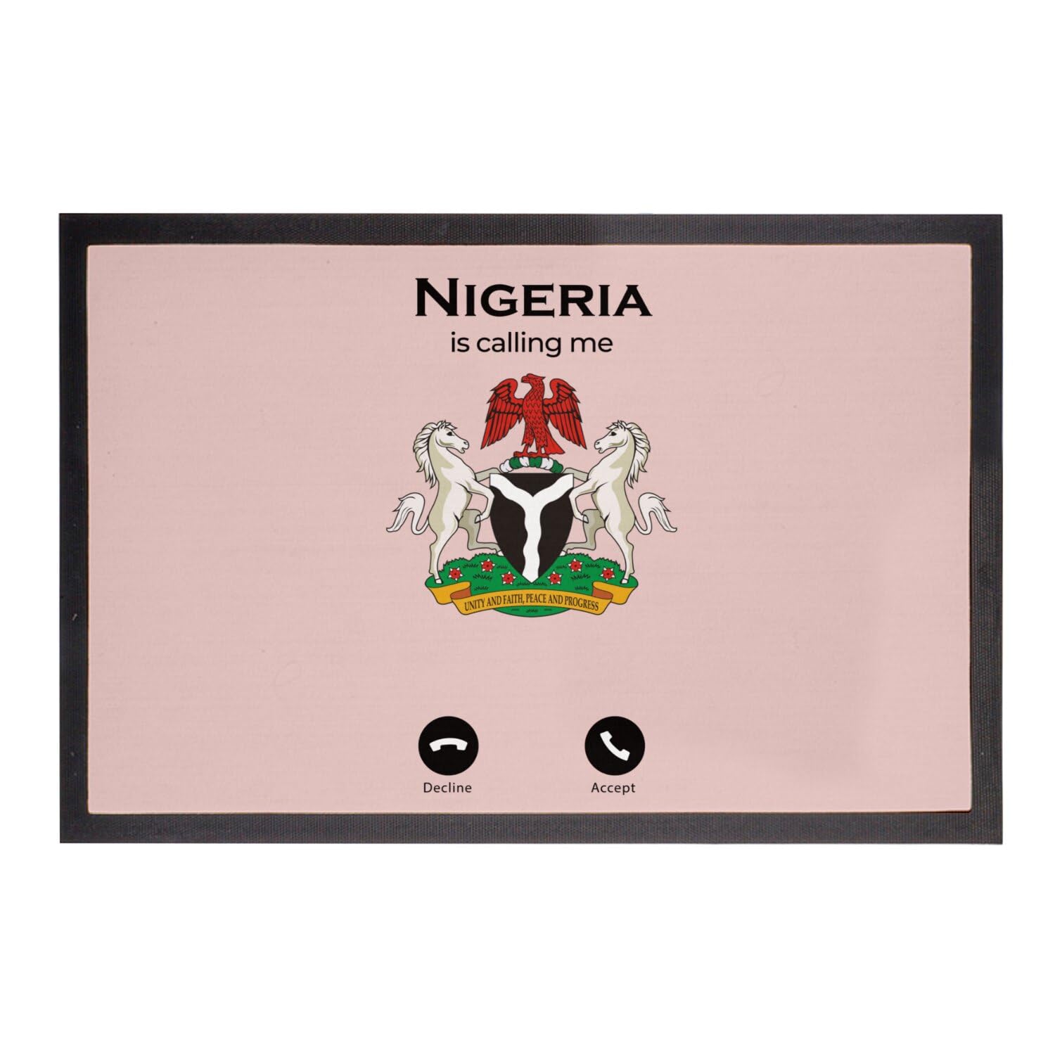 Paillasson Rose Nigeria pour protéger le sol et égayer l'entrée 60x40cm