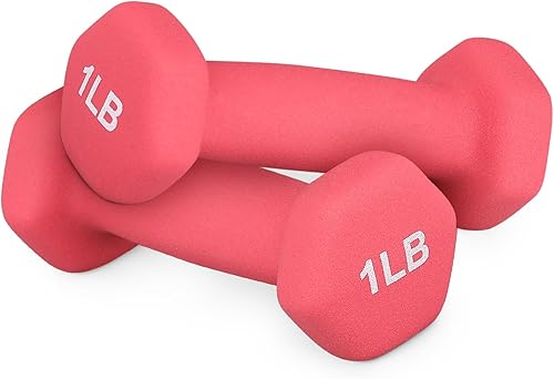 Neoprene Coated Dumbbell Hand Weights Set – 1LB, 2LB, 3LB, 5LB Pairs for Strength Training and Home Workouts, Hex Shape for Stability and Non-Slip