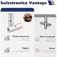 Vista 3 de Haisstronica Kit de conectores a tope no aislados 220pcs conectores a tope para cableado de cobre puro AWG24-8 conector de crimpado de alambre