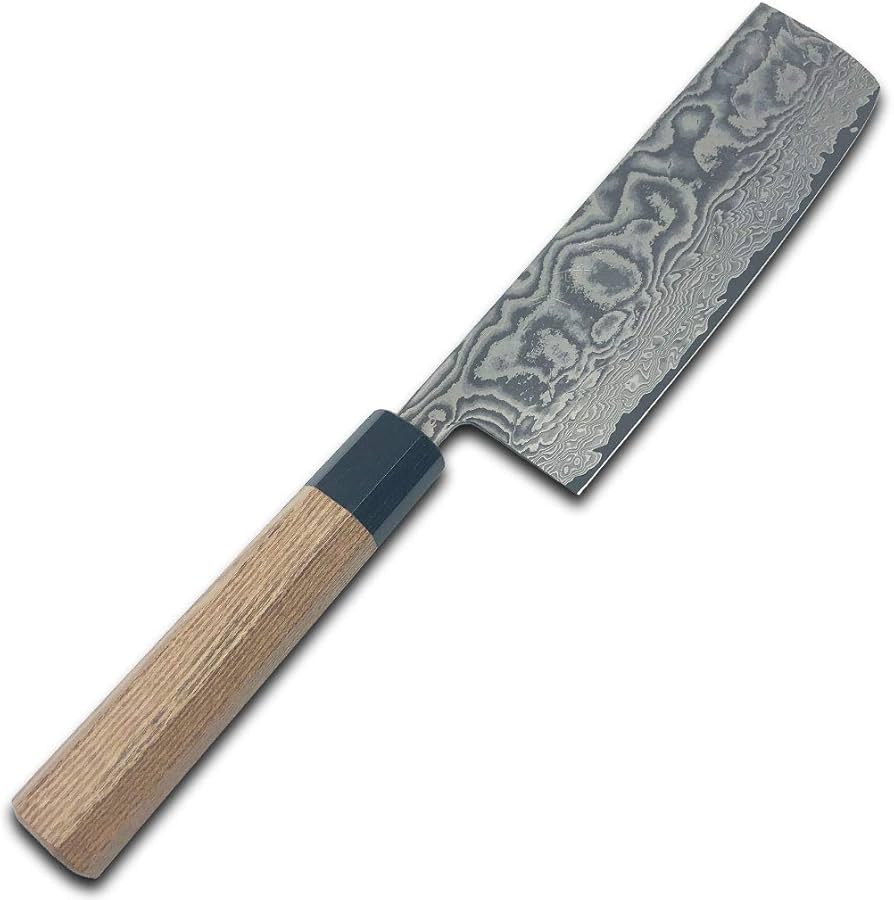 Amazon｜佐治武士 V金 10号 ダマスカス 33層 黒仕上げ エンジュ 八角柄