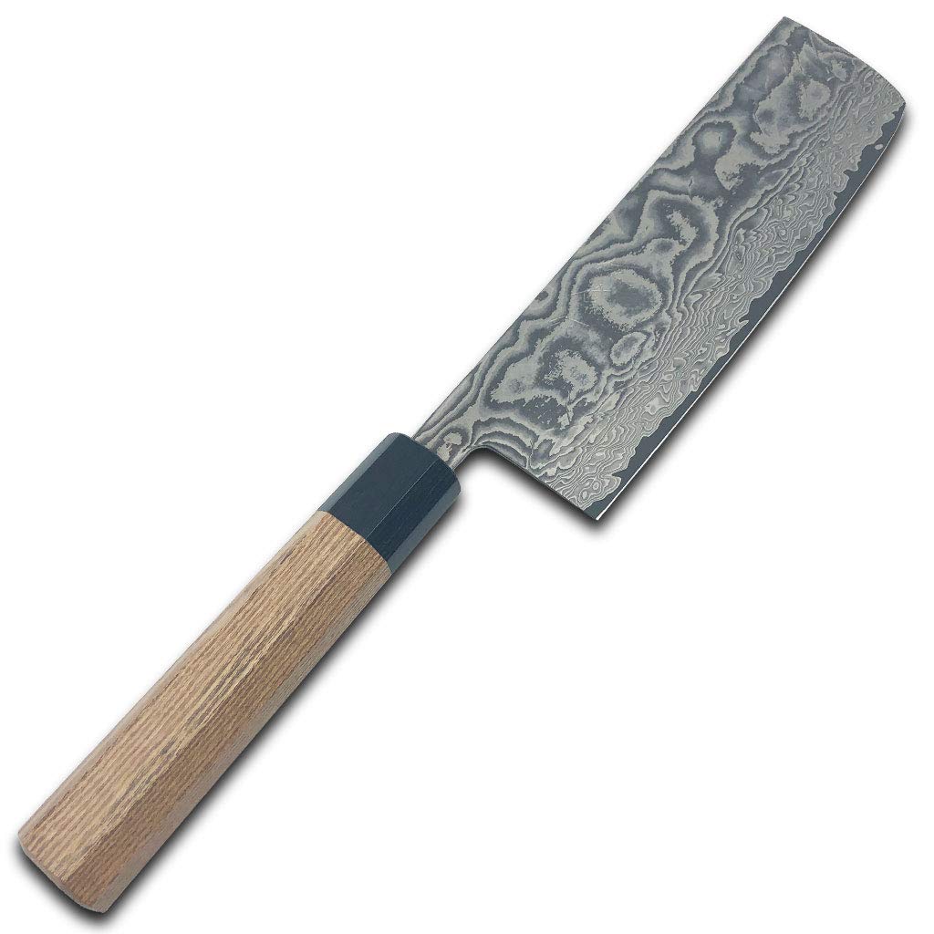 佐治作 VG10 ダマスカス鋼 菜切包丁 170mm 黒仕上げ 佐治作 中華包丁 VG10 ダマスカス 黒仕上げ | KEIJIN｜刃物専門店