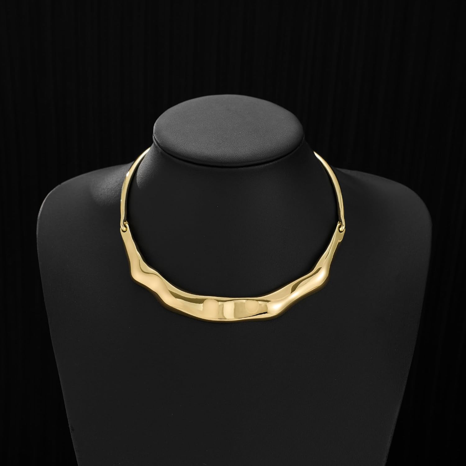 Chunky Gold Choker Collar Necklace for women Trendy Adjustable Gold Choker Necklace Statement Jewelry - Image 5