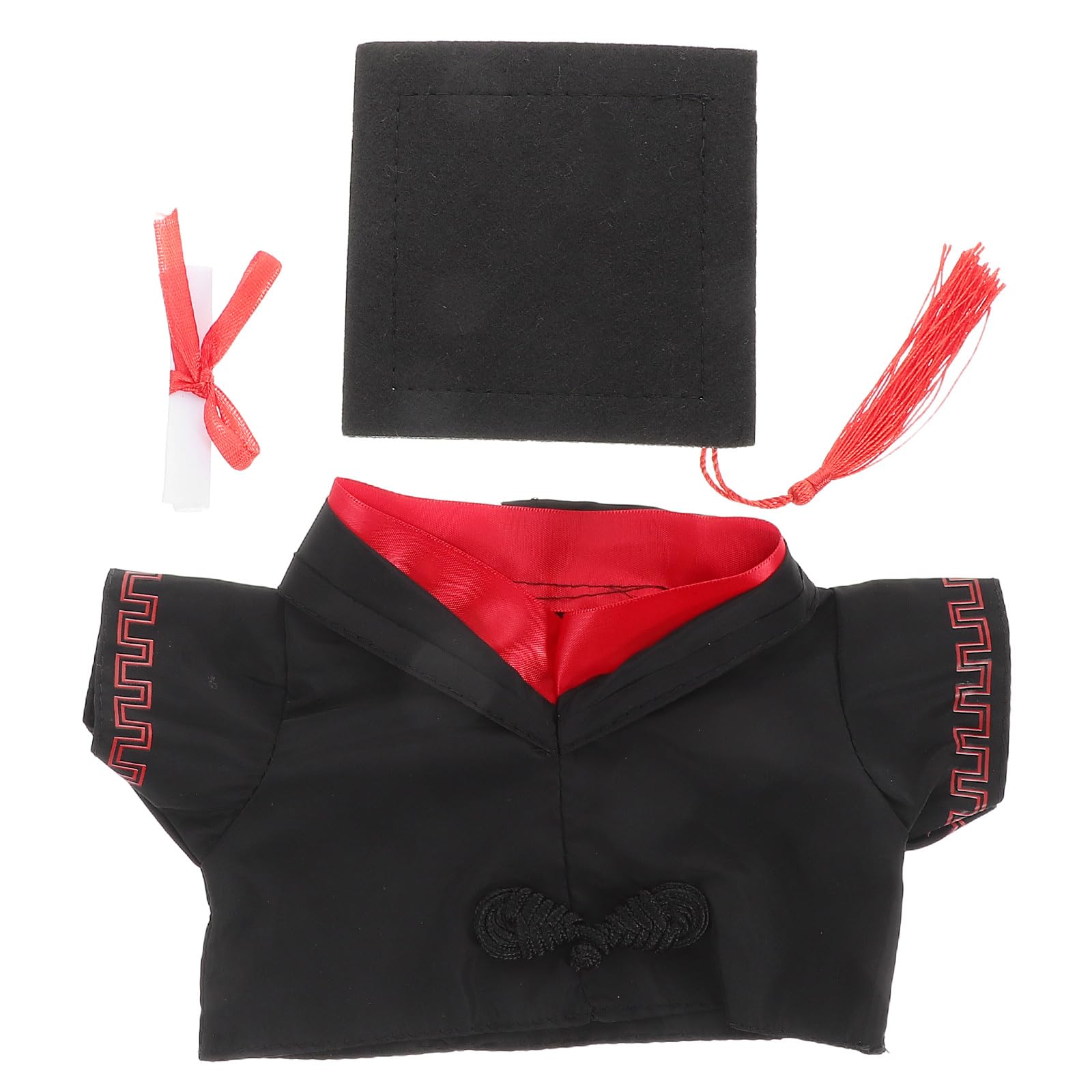 Abaodam 1Set Graduation Plush Set with Cap and Adorable Outfit Present for Graduation Celebration Unique Graduation Costume for Stuffed Animals Trim Tassel Hat