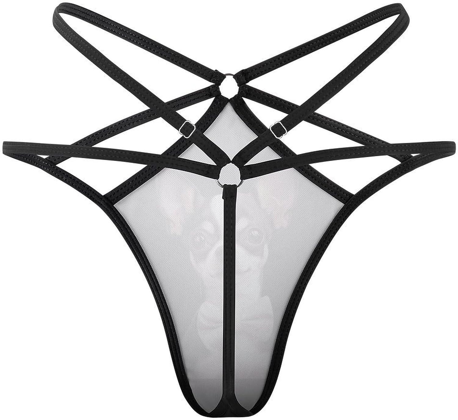 Cute Chihuahua Dog with Bowtie Funny Women's T-back Thong Panties G-String Printed No Show Underwear