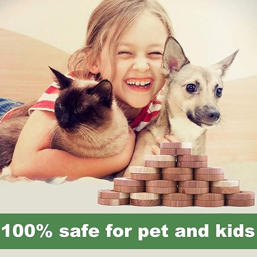 Miniatura 8 de ACMETOP Paquete de 30 bloques de cedro para almacenamiento de ropa, bolas de cedro 100% natural, anillos de cedro para armarios y cajones