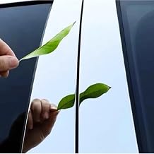 Compatible for Honda Stream RN6/7/8/9 2007 2008 2009 2010 2011 2012 2013 2014 6pcs Glossy Black Pillar Posts Door Trim Window CoverSilver