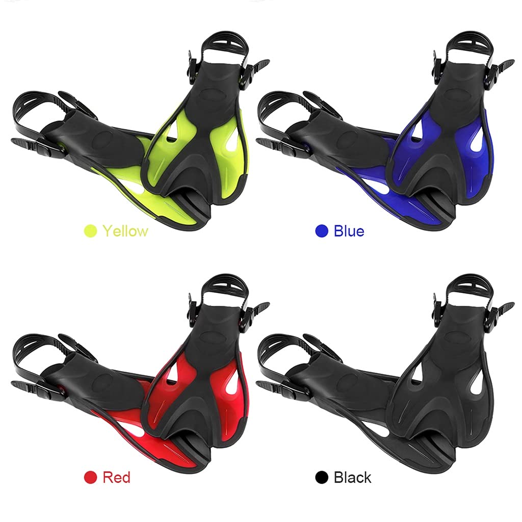Pinne da Nuoto Antiscivolo for Bambini, con Cinturino Regolabile, Pinne da Immersione, Pinne da Nuoto con Tallone, Pinne for Snorkeling, Attrezzatura Subacquea