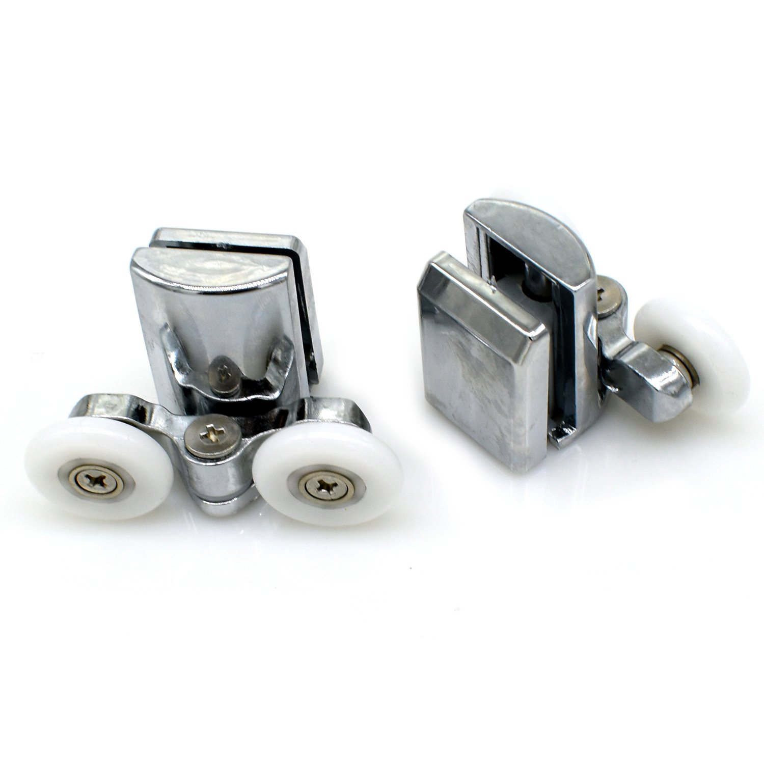 Image secondaire de YUANQIAN Lot de 4 roulettes de porte de douche en acier inoxydable 23 mm (8-10mm)