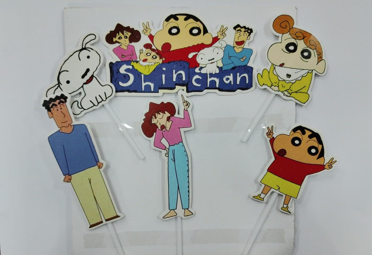 Party Crave Cartoon Theme Paper Cake Topper(5 inch)| Cartoon Theme Based Cake Toppers For Cake/Cupcake Decoration For Kids/Girls/Boys(Pack of 6)