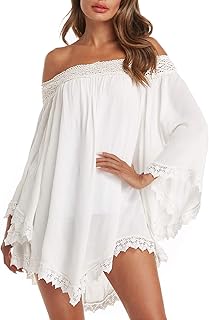 ZANZEA Women Sexy Off Shoulder Blouses Loose Mini Dress Summer Beach Tunic Cover Up Shirt