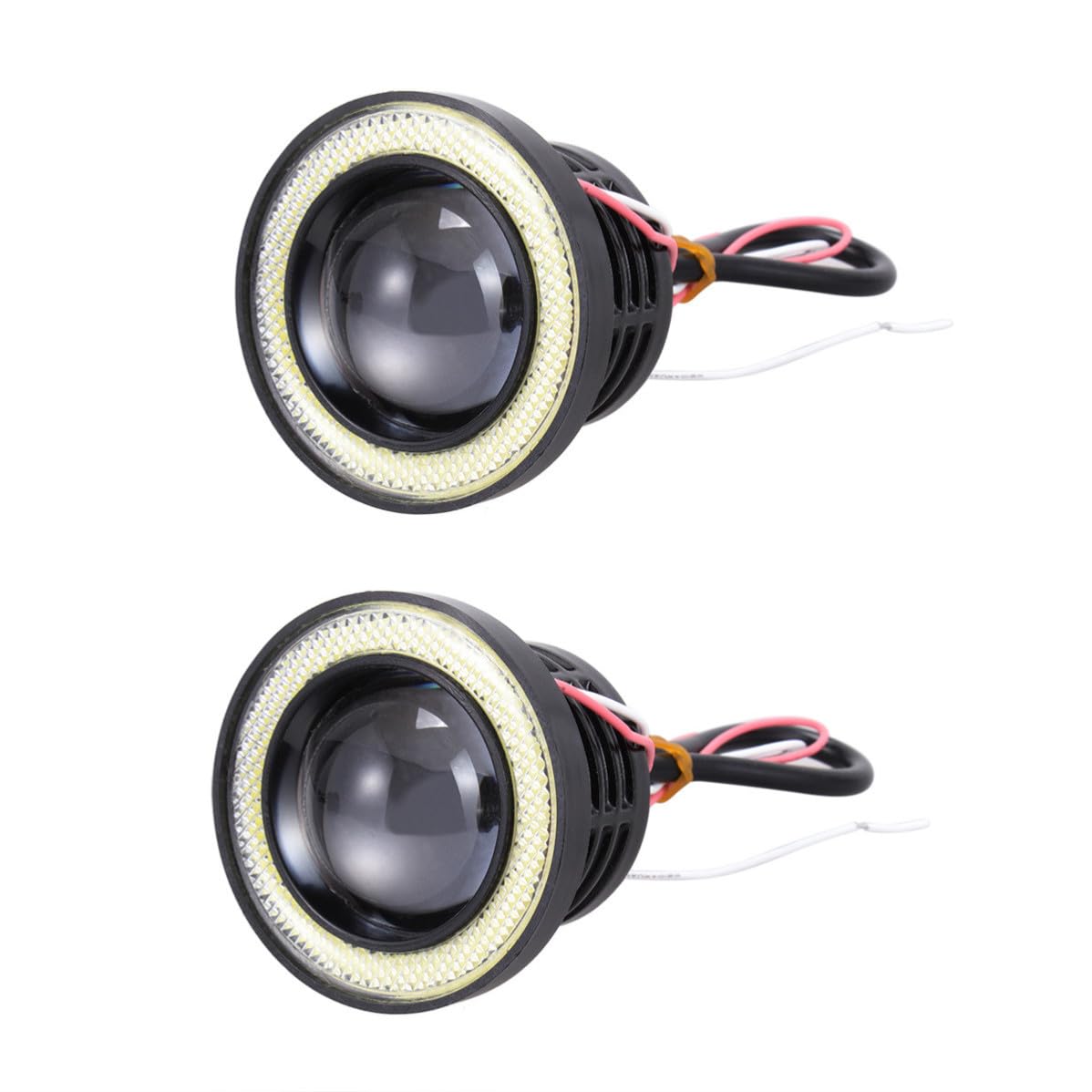 Luces de Ojos de Ángel LED para Coche 2,5 Pulgadas de Aluminio 8