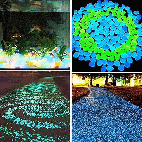 JYDQM Garten Dekor Leuchtsteine Glühen Dekorative Kieselsteine Outdoor AgreT Tank Dekoration Kieselsteine Aquarium Shell Mix Farbe – Bild 3