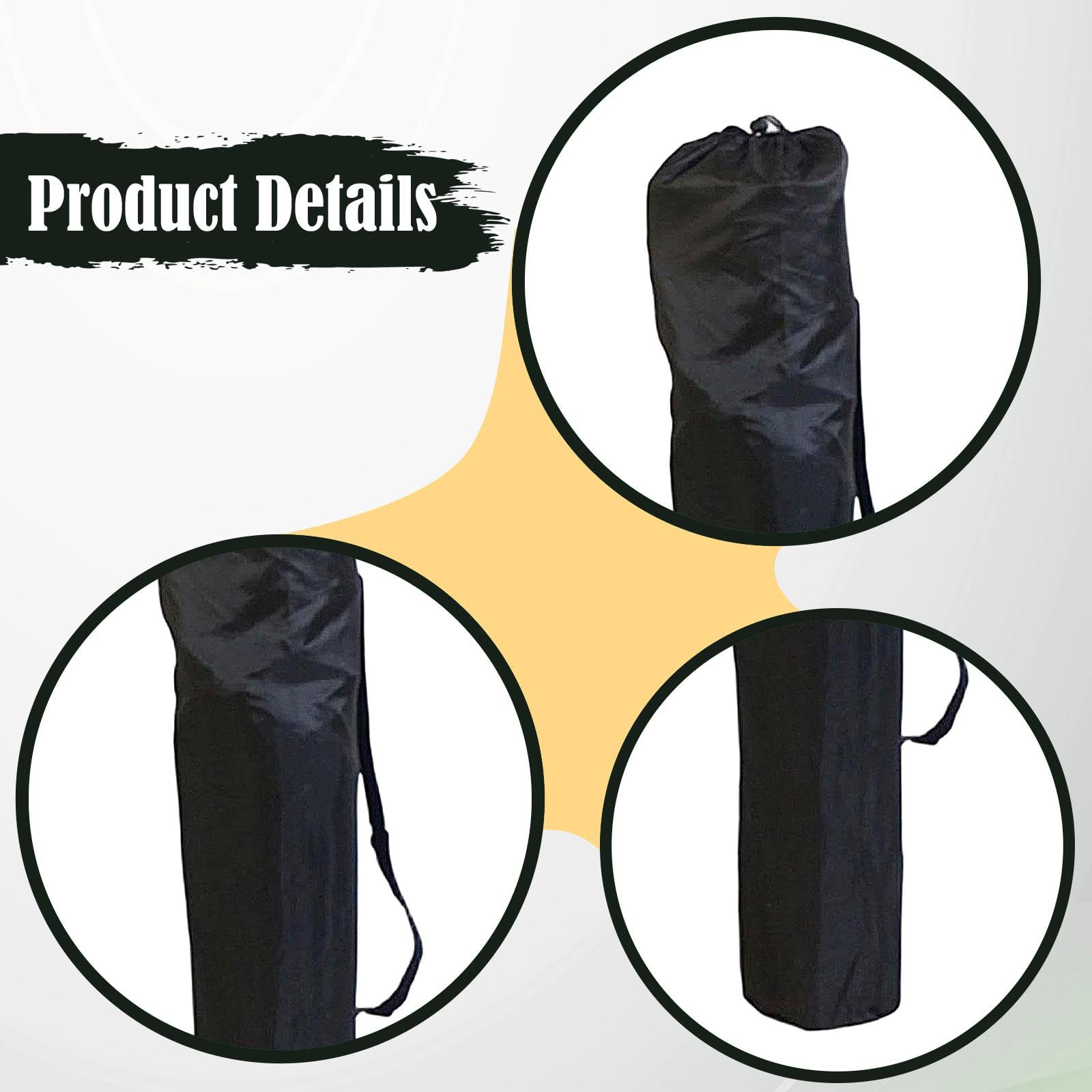 Bolsa de Transporte para Silla de Camping Funda de Repuesto Saco de Almacenaje Y Bolsa Portátil con Costuras Reforzadas Adecuado para Pesca Y Caza, Negro