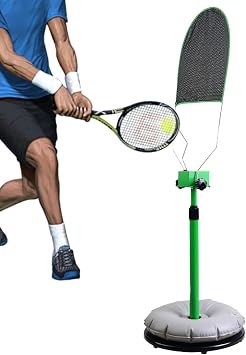 Tennis Rebounder Trainer,Tennis Rebounder Portable Tennis Trainer,Single Swing Top Spin Practice Equipment Training Equipment,for Solo Practice and Skill Improvement