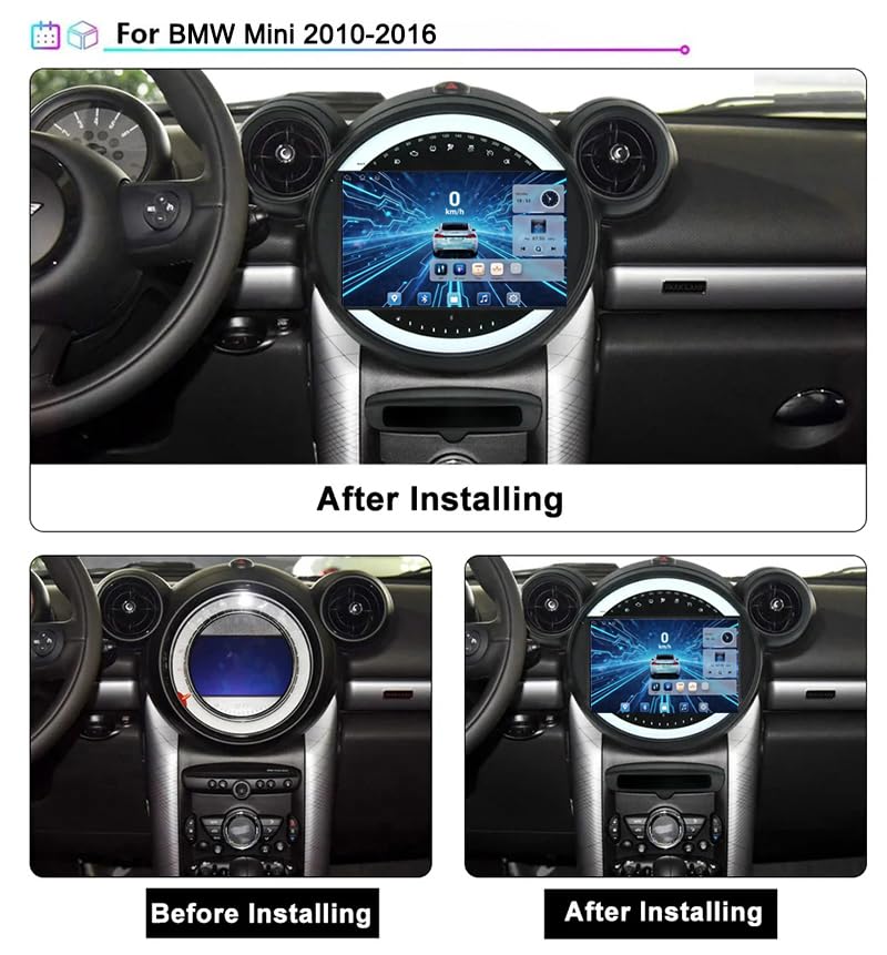 Autoradio Android pour voyager en Mini avec l'écran connecté et la musique en Bluetooth - 2