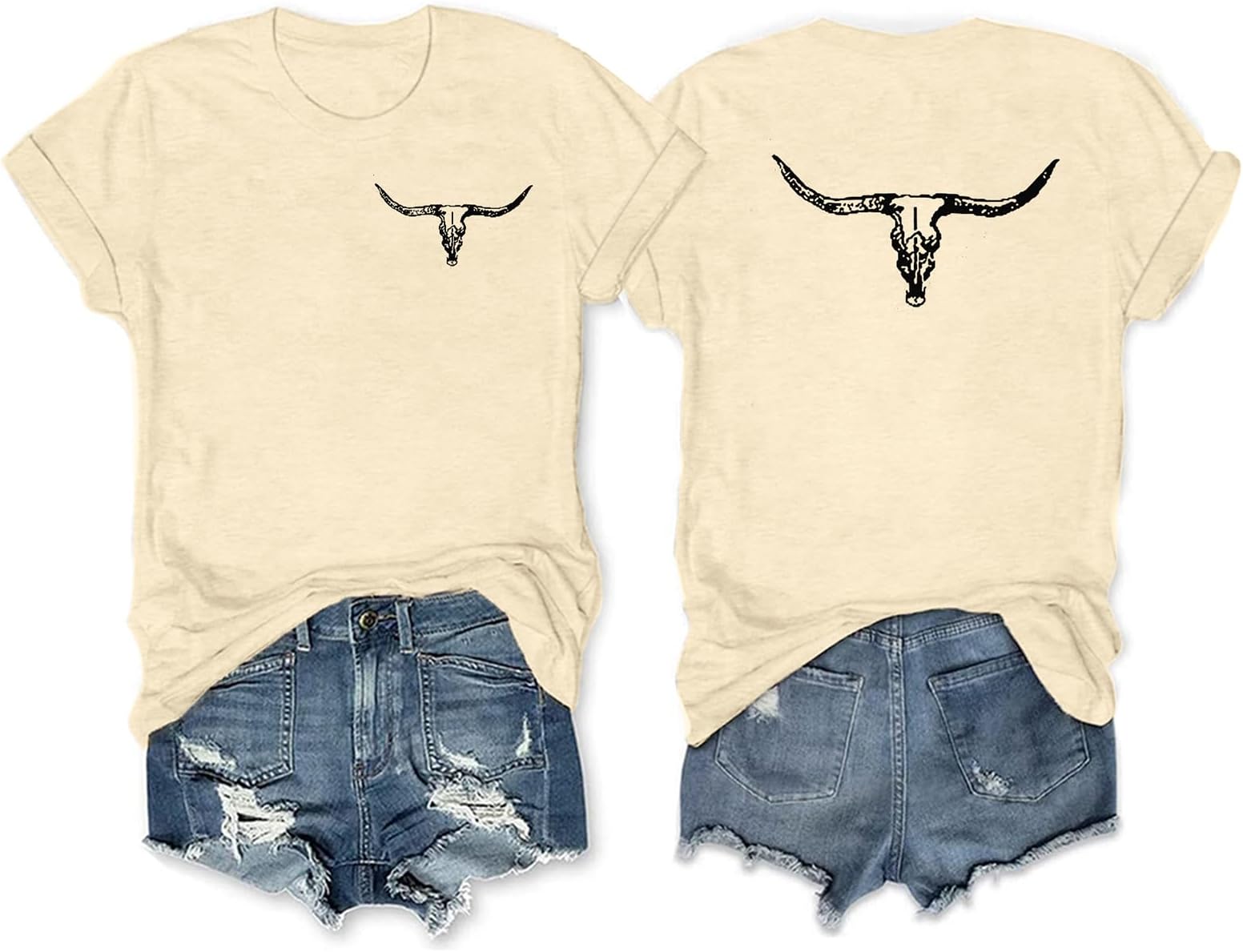 Anbech Graphic Tees for Women Summer Short Sleeve Western Cowgirl Shirts