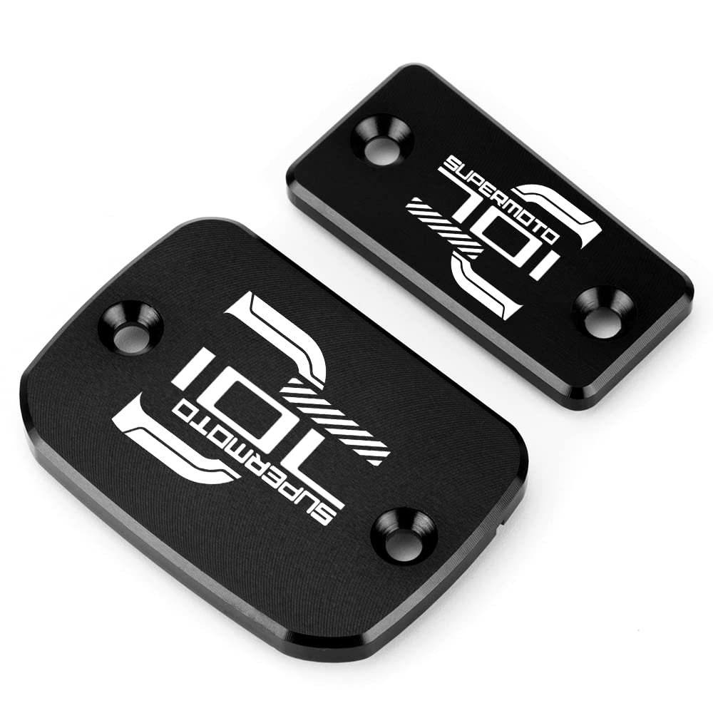 Moto CNC Liquido Freno Cilindro Coperchio del serbatoio del freno principale Accessori Compatibile con HUSQ.VARNA 701 Supermoto 2016 2017 2018 2019 2020 2021 (nero-1)