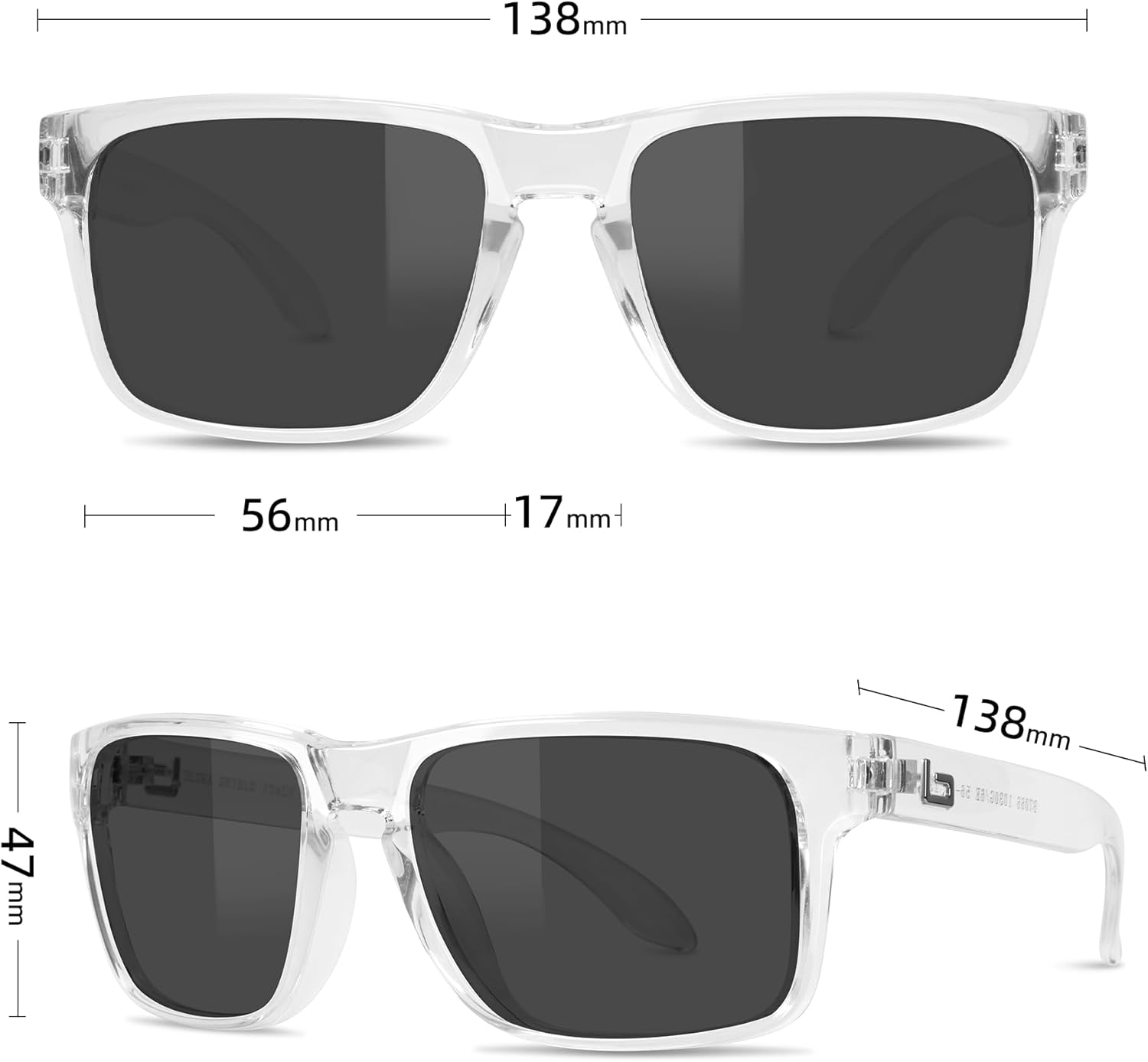 Bnus italy made classic sunglasses corning real glass lens w. polarized option - Image 6