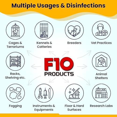 Miniatura 11 de F10 SC - Desinfectante y limpiador veterinario concentrado para perreras, caja de arena, jaulas, terrarios, hábitats, prácticas veterinarias - 3.4