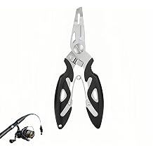 Multitool Fishing Pliers, Stainless Steel Multi-Tool with Spring-Loaded Design, Anti-Slip Grip, Line Cutter, Hook Remover for Saltwater Fishing
