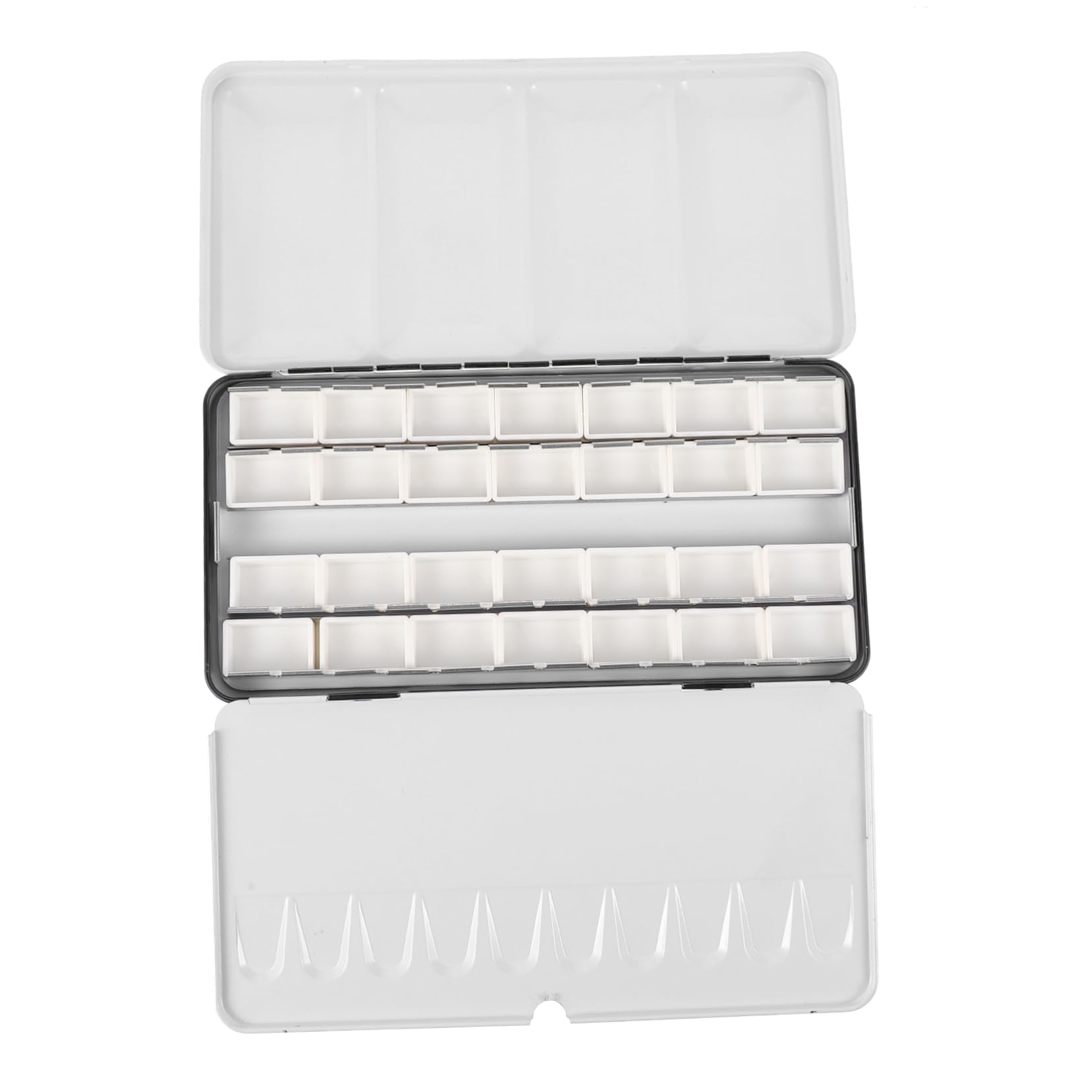 Boîte à Pigments Vide pour Aquarelle Coffret De Rangement Métal avec Bande De Capsules Pots De Peinture Vides
