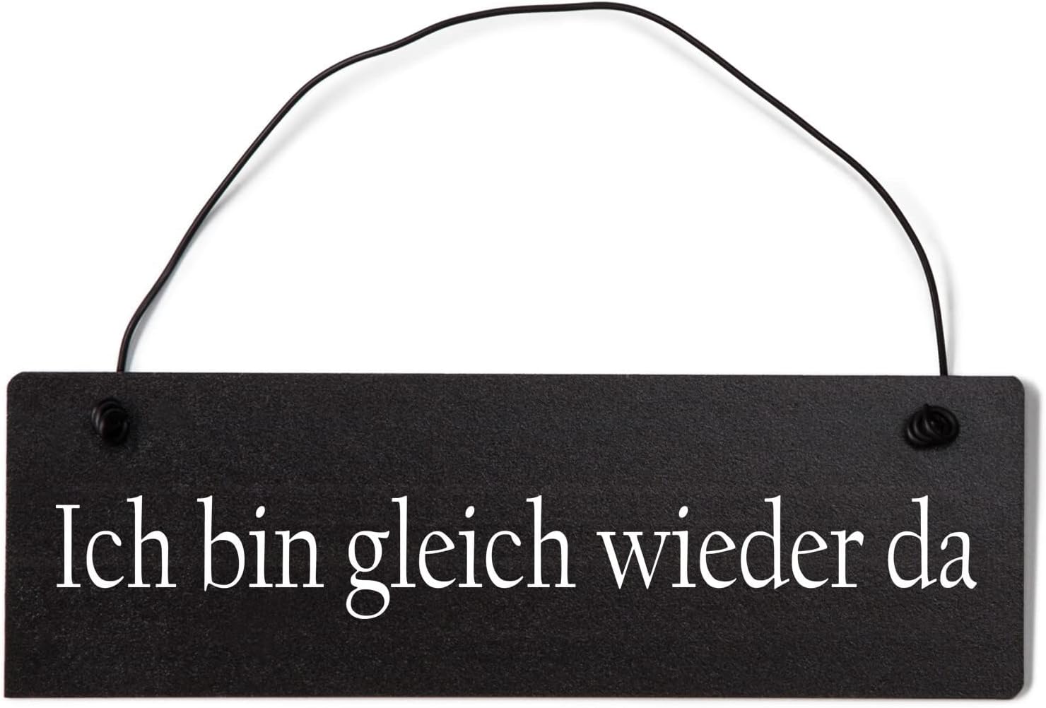 Interluxe Shabby Vintage Schild Dekoschild Türschild Bin GLEICH Wieder DA Holzschild Landhaus