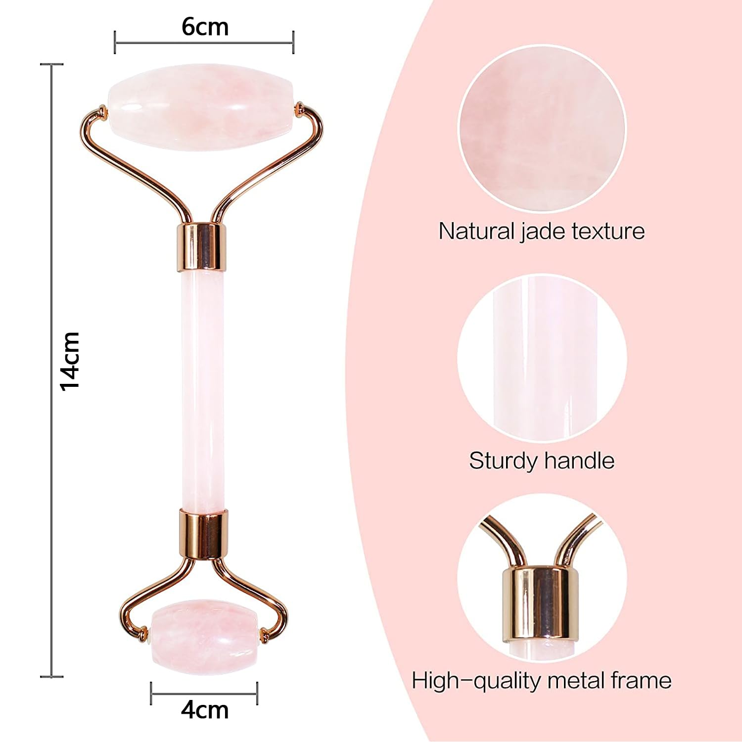 Gua Sha Giada Naturale - Massaggiatore Viso Rilassante e Rimodellante per la Vostra Pelle,Kit Rullo di Giada di Anti-invecchiamento Naturale per Occhi, Viso, Collo