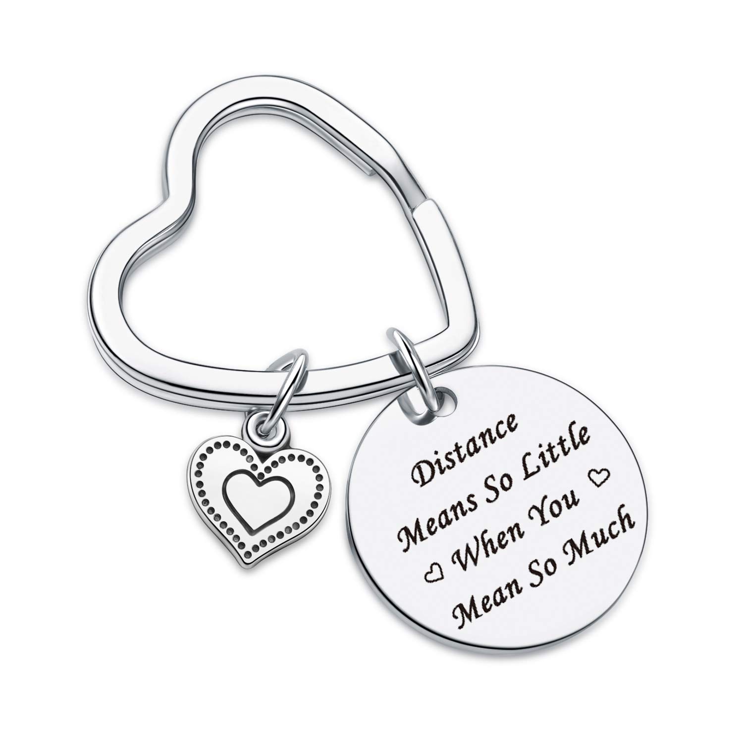 7RVZM Moving Away Gift Boyfriend Keychain husband Keychain Mom Gift Mother Jewelry Friendship Gift Leaving Gift for Best Friend Gift bestie Gift Girlfriend Jewelry Couple Gift Long Distance Keychain