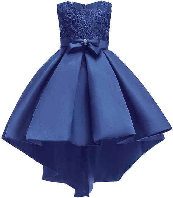 Vestito Damigella Bambina Monospalla - Abito Elegante In Chiffon Per Matrimoni E Cerimonie - Foto 8