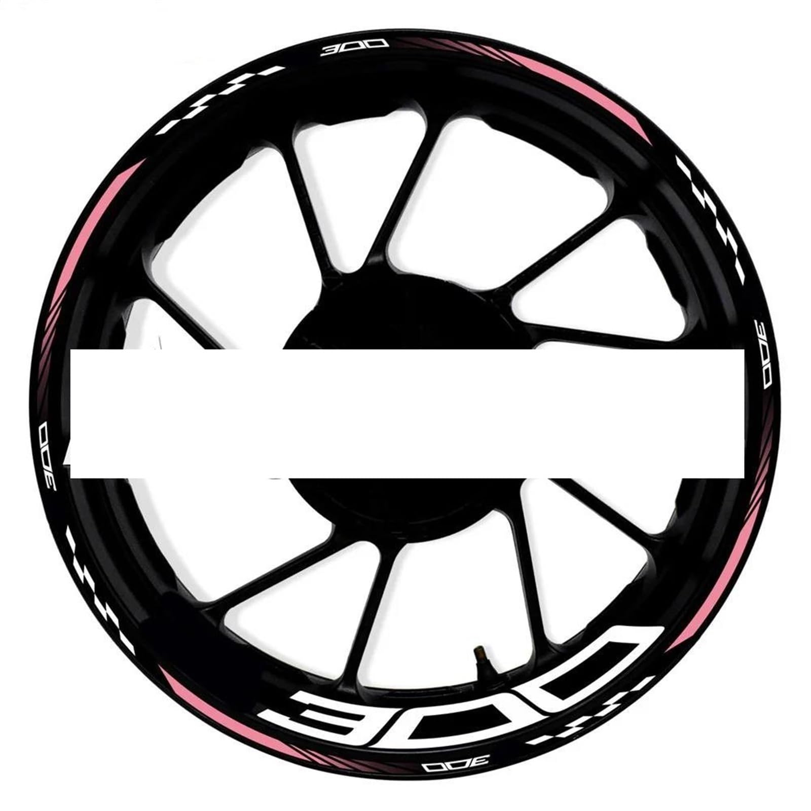 Motorcycle Accessories Reflective Rim Edge Stripes Wheel Stickers for Kawasaki Z300 Z-300(Style 21)