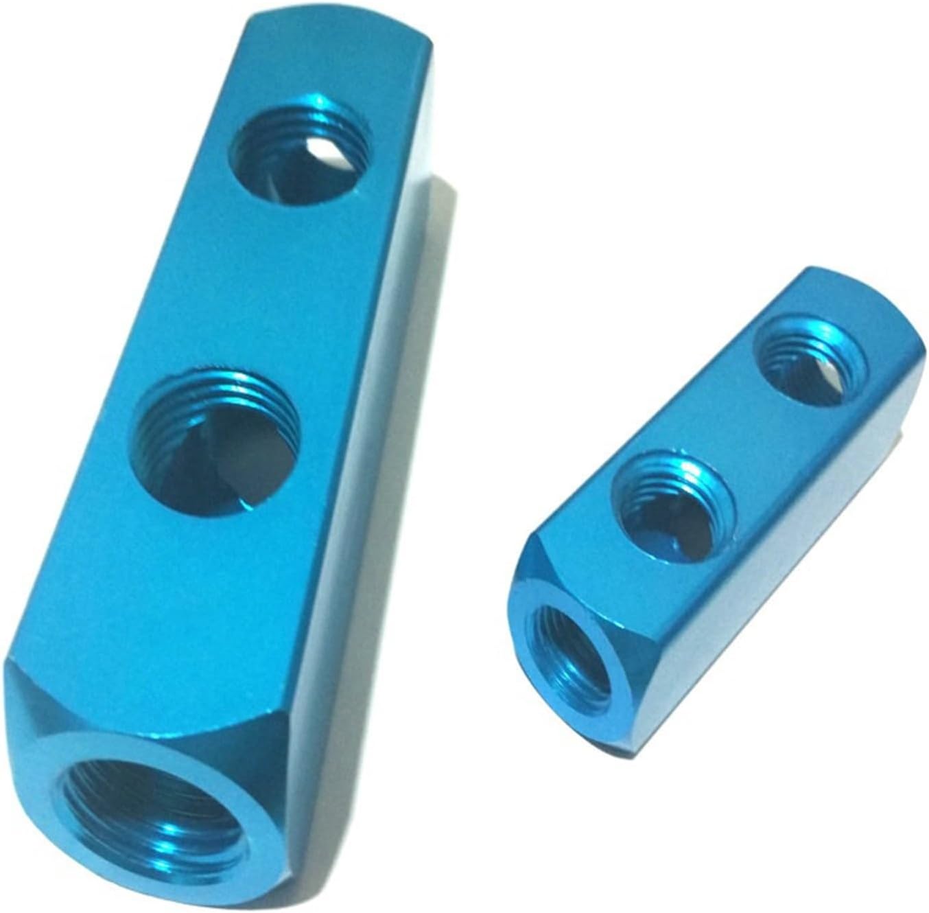 Pneumatic Components1/4" PT Thread Port 2 3 4 5 6 7 8 9 Way Pneumatic Quick Connector Air Hose Aluminum Manifold Block Splitter(3 Way 6 Port)