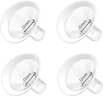 4pcs 27mm Oval Flange with Soft Rim, Soft Fit Breast Pump Shield for MedelaPersonalFit, Freestyle, Maxflow, Freestyle Flex Swing Maxi Connector