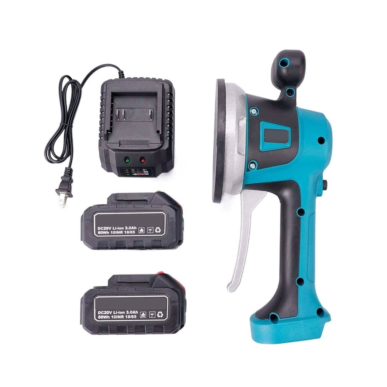 CUDTAPI 20V Wireless Tiler Vibrator Tiling Machine 6 Speed Automatic Tiles Leveling Adjustment Absorb Power Tool For Battery(2Battery 3.0A)